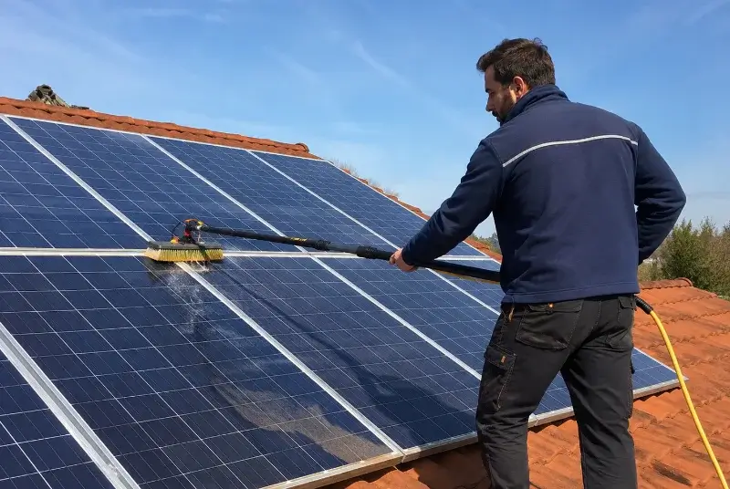 Nettoyage et entretien de panneaux solaires à Rochetrejoux